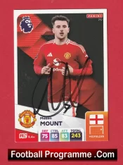 Manchester United Mason Mount Autograph Signed Football Card Man Utd