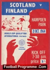 Scotland v Finland 1964 – World Cup Qualifying + Denis Law