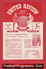 Manchester United v Aston Villa 1963 – Emergency Issue Red