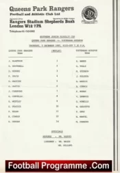 Queens Park Rangers v Tottenham 1985 – Southern Junior Floodlit Cup Replay