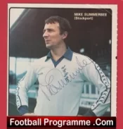 Stockport County Mike Summerbee Signed Autograph Picture