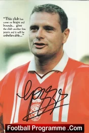 Middlesbrough Paul Gascoigne Autograph Signed Picture Gazza