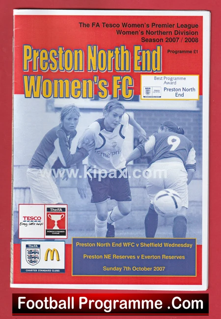 Preston North End Ladies v Sheffield Wednesday + Everton 2007 - Womens Football - Image 2