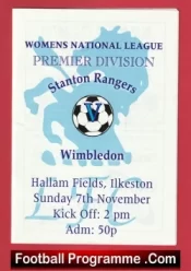 Stanton Rangers Ladies v Wimbledon 1993 – Womens Football
