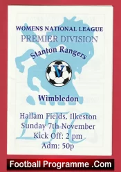 Stanton Rangers Ladies v Wimbledon 1993 – Womens Football