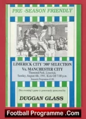 Limerick v Manchester City 1991 – Pre Season Friendly