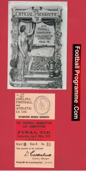 Huddersfield Town v Preston 1922 – FA Cup Final + Ticket