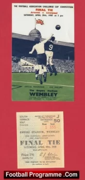 Liverpool v Arsenal 1950 – FA Cup Final + Ticket