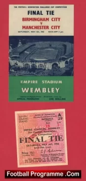 Birmingham City v Manchester City 1956 – FA Cup Final + Ticket