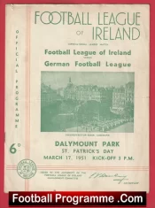 Ireland Football League v Germany League 1951 – Dalymount – Germany