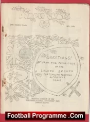 Portsmouth Supporters Club London Branch – Football Magazine 1961