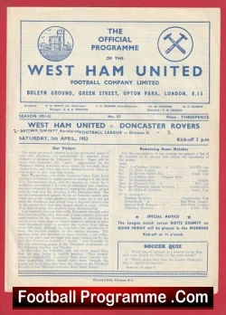  West Ham United v Birmingham City 1952 - 1950s Football Programme .COM Football Programmes Memorabilia