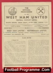 West Ham United v Rotherham United 1952 – 1950s