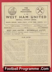 West Ham United v Rotherham United 1952 – 1950s