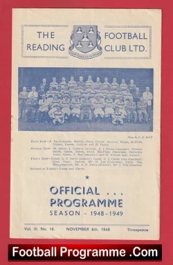  Crystal Palace v Swindon Town 1948 - 1940s Football Programme .COM Football Programmes Memorabilia