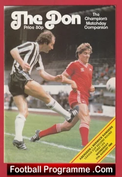 Aberdeen v Berwick Rangers 1980 - Alex Ferguson Manager - football programme