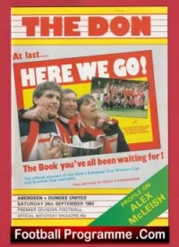 Aberdeen v Dundee United 1983 – Alex Ferguson Manager