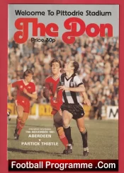 Aberdeen v Partick Thistle 1981 – Sir Alex Ferguson Manager