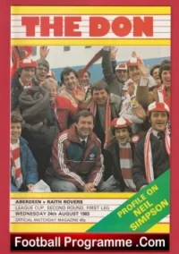 Aberdeen v Raith Rovers 1983 – Alex Ferguson Manager