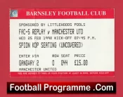 Barnsley v Manchester United 1998 – FAC Replay Football Ticket