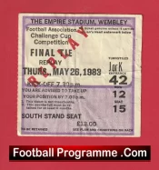 Brighton Hove Albion v Manchester United 1983 – Cup Final Match Ticket Replay