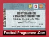 Burton Albion v Manchester United 2006 – Football Match Ticket
