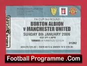 Burton Albion v Manchester United 2006 – Football Match Ticket