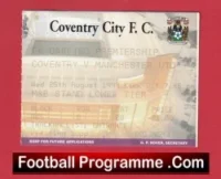 Coventry City v Manchester United 1999 – Football Ticket