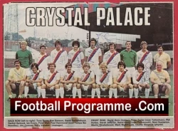 Crystal Palace Football Club Multi Autographed Signed Picture 1976 - football memorabilia