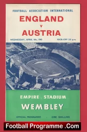 England v Austria 1962 – plus Sir Bobby Charlton