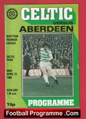 Glasgow Celtic v Aberdeen 1980 – Alex Ferguson Manager