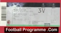 Inter Milan v Manchester United 2010 – Match Ticket San Siro Italy