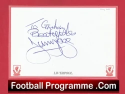 Liverpool Jimmy Case Signed Autograph Card - football programme