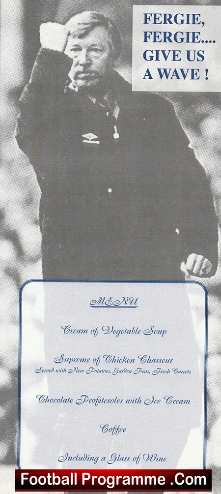 Manchester United Alex Ferguson Evening St Michaels Church London 2001 Leaflet + Ticket - Image 4