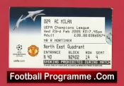 Manchester United v AC Milan 2005 – Football Ticket