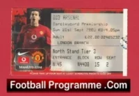 Manchester United v Arsenal 2003 – Match Ticket