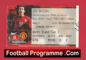 Manchester United v Arsenal 2003 – Match Ticket
