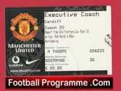 Manchester United v Arsenal 2005 – Cup Final Official Coach Ticket