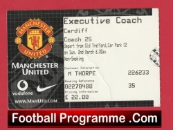 Manchester United v Arsenal 2005 - Cup Final Official Coach Ticket - football memorabilia