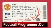 Manchester United v Arsenal 2009 – Match Ticket