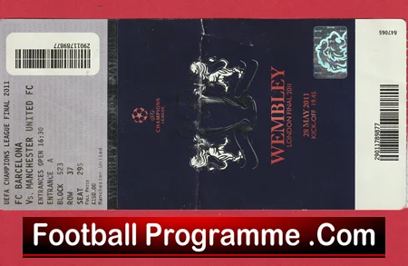 Manchester United v Barcelona 2011 - European Cup Final Ticket - Image 2
