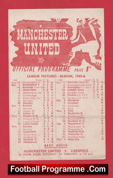 Manchester United v Blackpool 1946 - Man Utd 1940s - Image 2