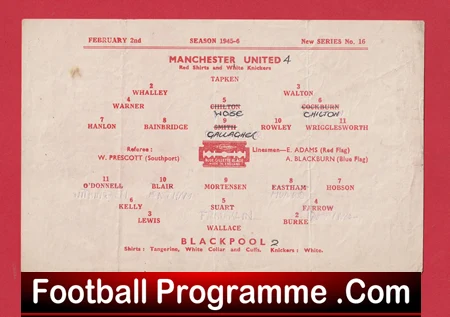 Manchester United v Blackpool 1946 - Man Utd 1940s - Image 3