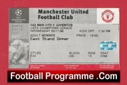 Manchester United v Juventus 1996 - Football Ticket - football memorabilia