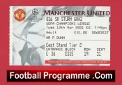 Manchester United v Sturm Graz 2001 – Football Ticket