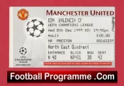 Manchester United v Valencia 1999 – Match Ticket