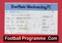 Sheffield Wednesday v Manchester United 1993 – Football Ticket
