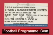 Tottenham Hotspur v Manchester United 1994 – Match Ticket