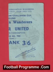 Wolves v Manchester United 1965 – 1960’s FA Cup Match Ticket