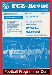 Zurich v Liverpool 1977 – European Cup
